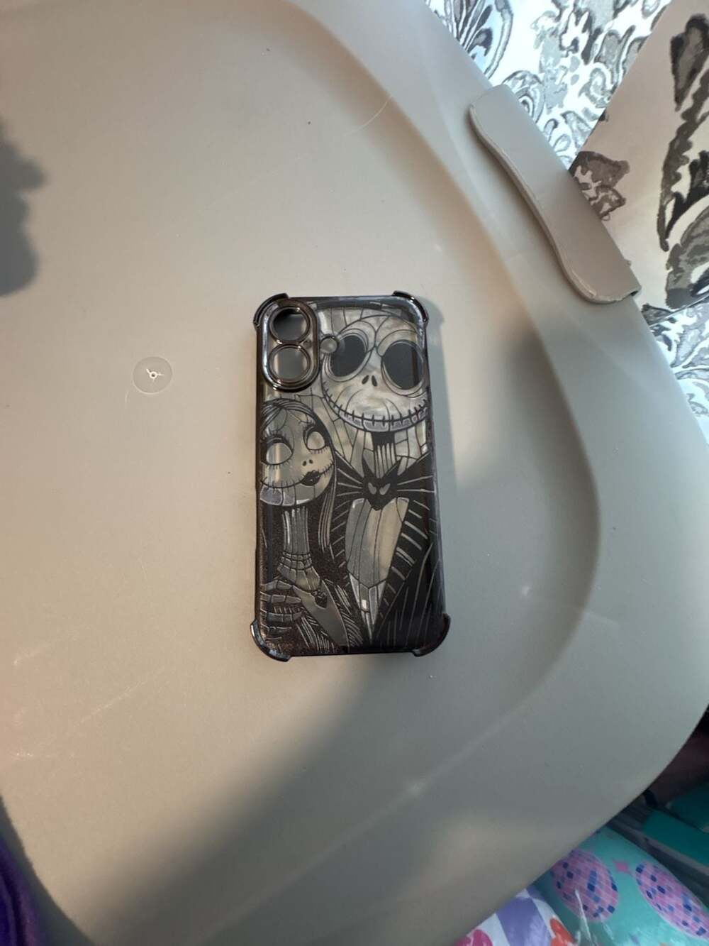 Nightmare Before Christmas Jack And Sally Art iphone 16 Phone Case